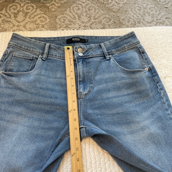 Hudson Los Angeles Jeans Women's Size 12 Blue Straight Leg Medium Wash - Picture 11 of 14